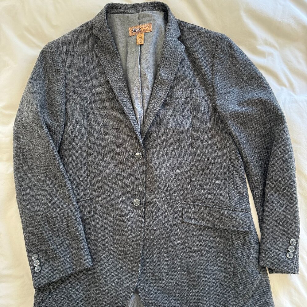 Vintage Tweed Grey Pronto Uomo Sports Blazer - Excellent - Mens XL